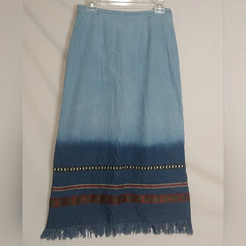 Just Class Denim Maxi Skirt, Size 12, Approx 29" Waist, NWT